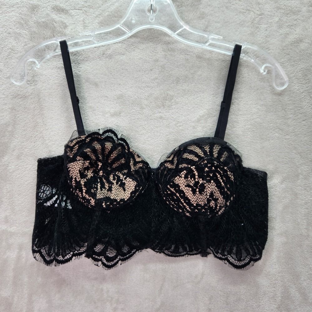 Chrissy Teigen x Revolve Black Lace Corset Bralette Bra Size Small Festival City